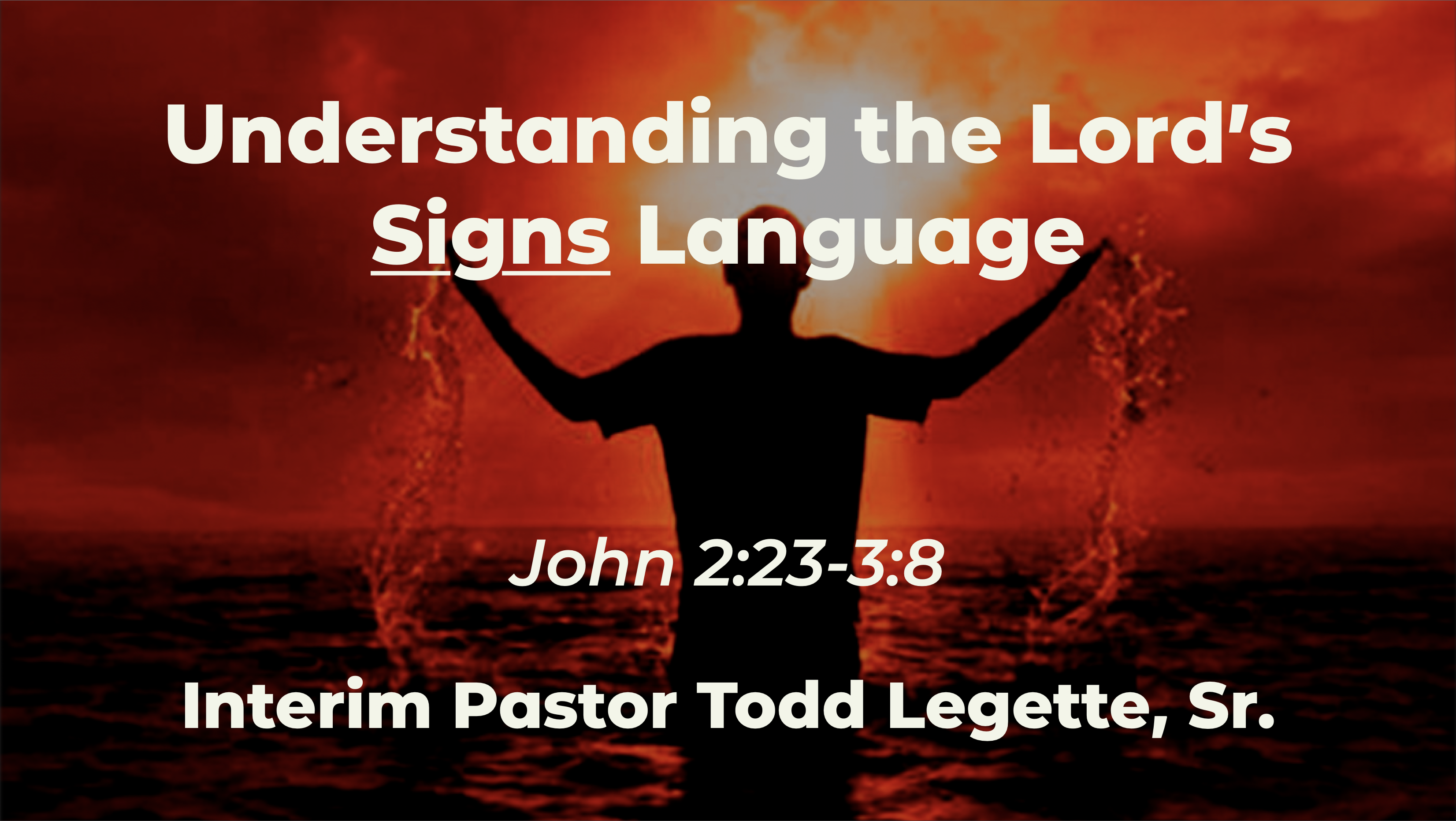 Understanding God's Signs Language